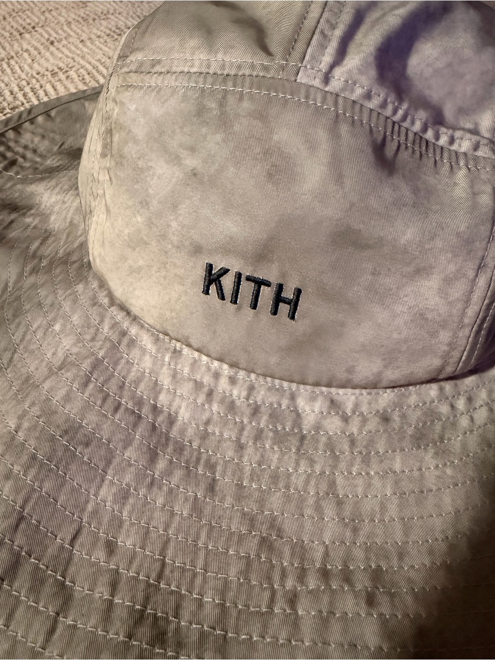 KITH Embroidered Bucket Hat in Light Beige